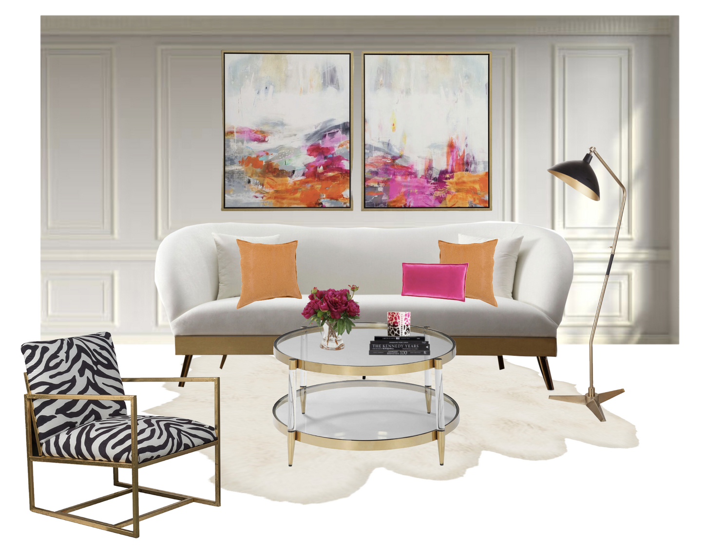 Fuchsia Peony Bouquet