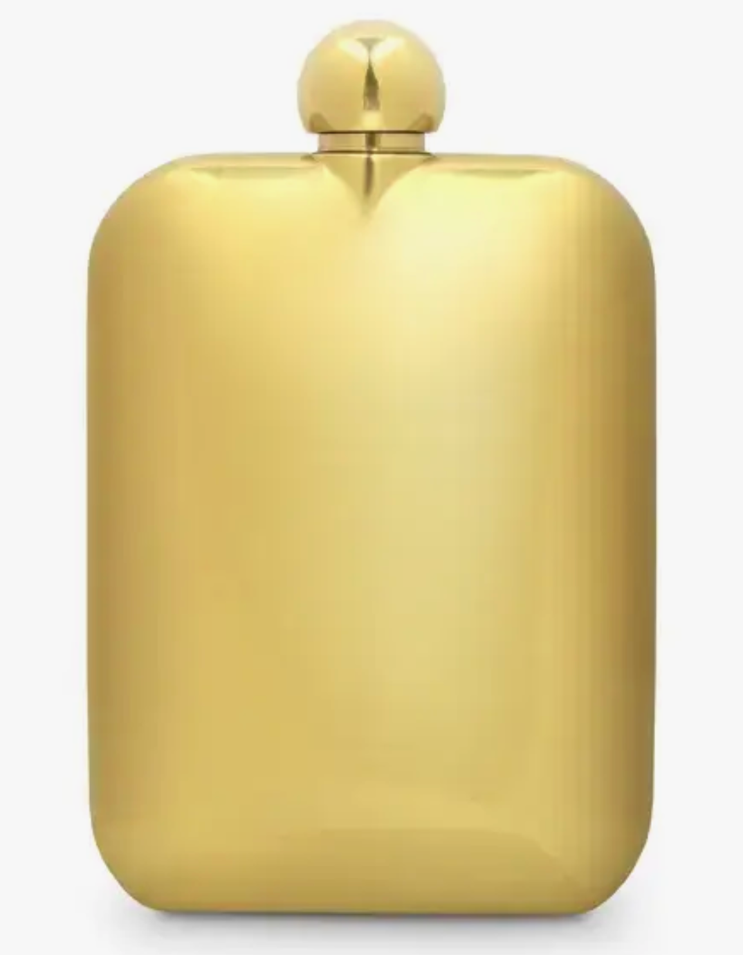 Gold Round Edged Hip Flask Gift Box Set