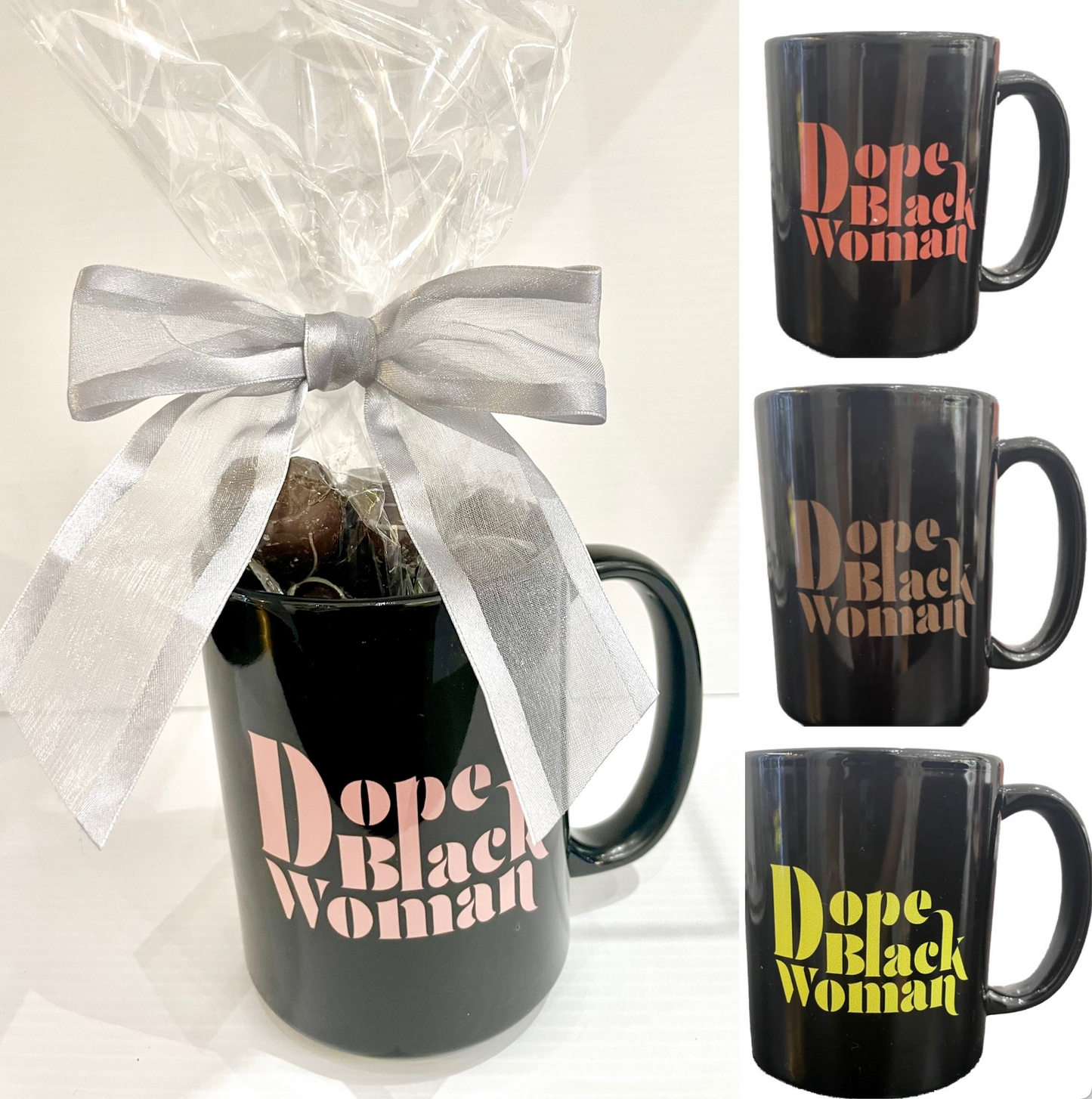 Dope Black Woman Mug with Coffee Truffles