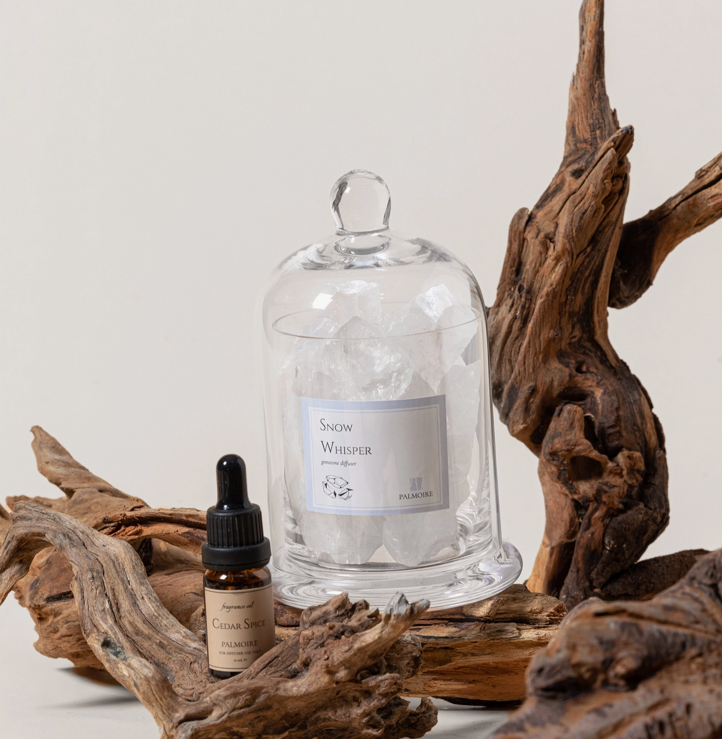 Snow Whisper Gemstone Diffuser -Lemon/Cedar/Jasmine/Amber Oil