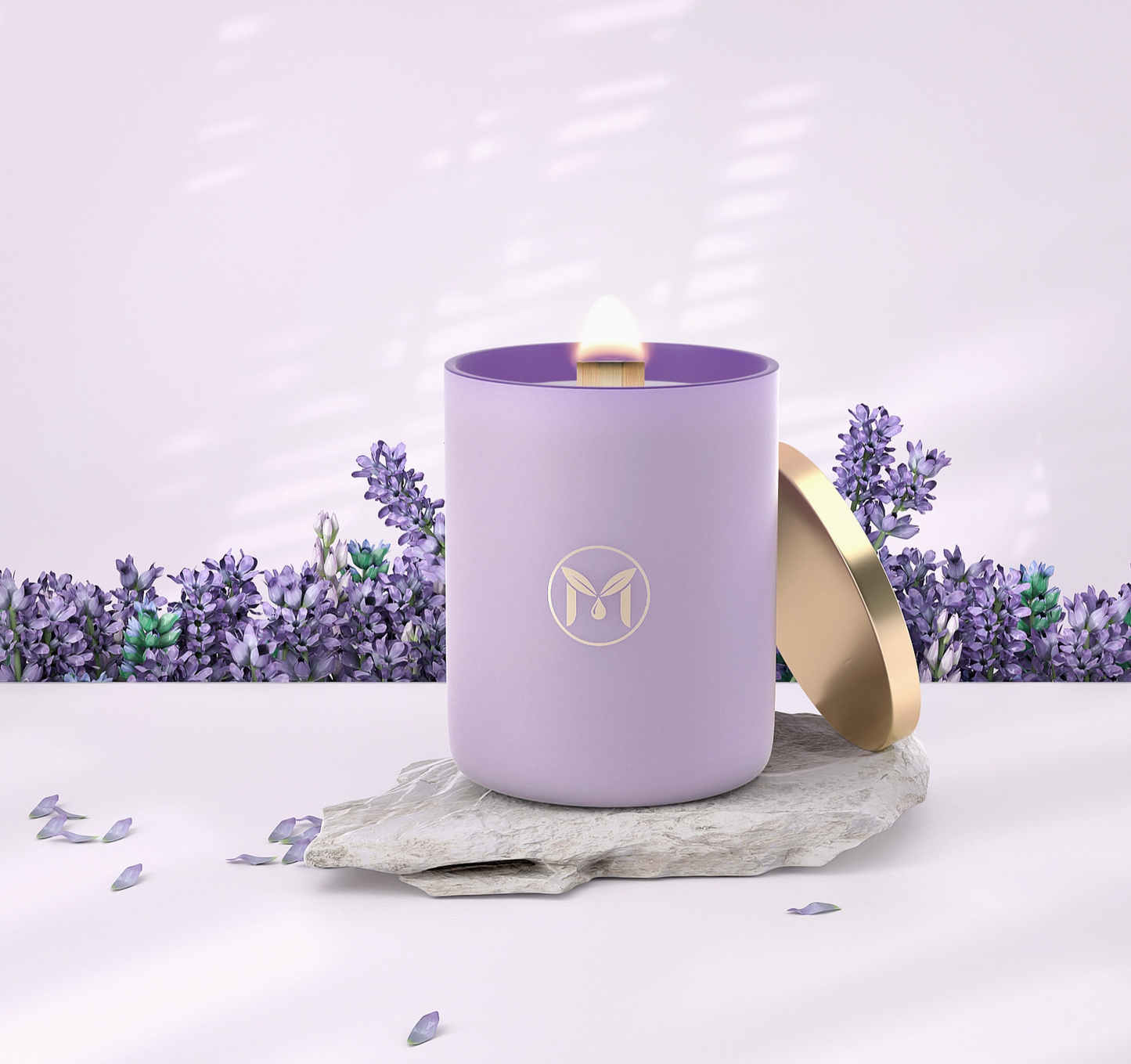 Lavender Blossom 100% Soy Wax Crackling Wood Wick Candle