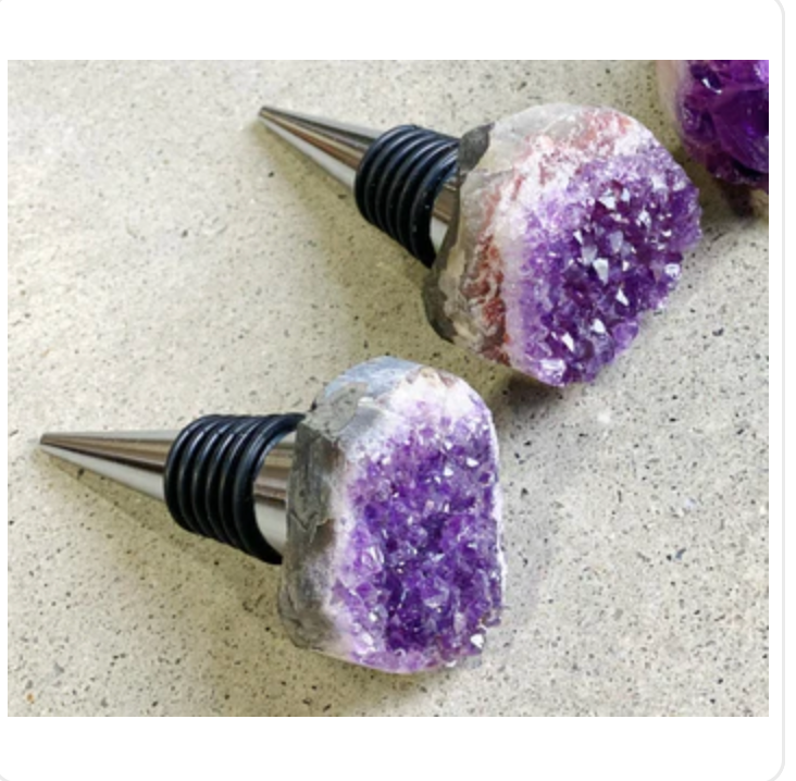 Beauty of Nature Stone Wine Stopper Amethyst