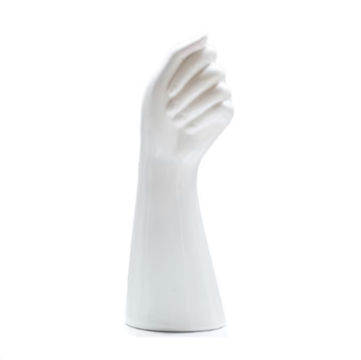 Ceramic Hand Shape Vase - White