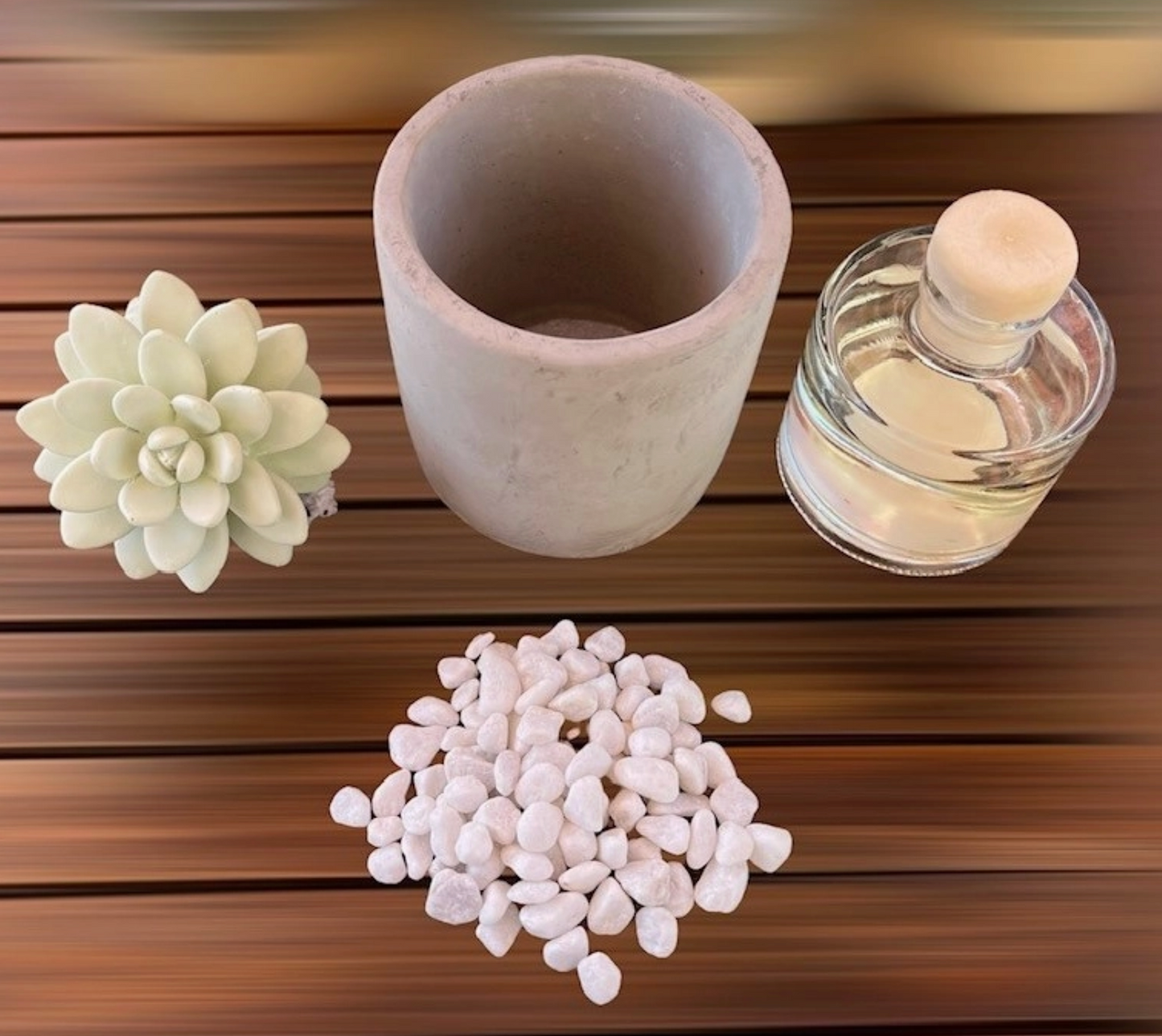 Succulent in Planter Diffuser Gift Set - Frozen Pears