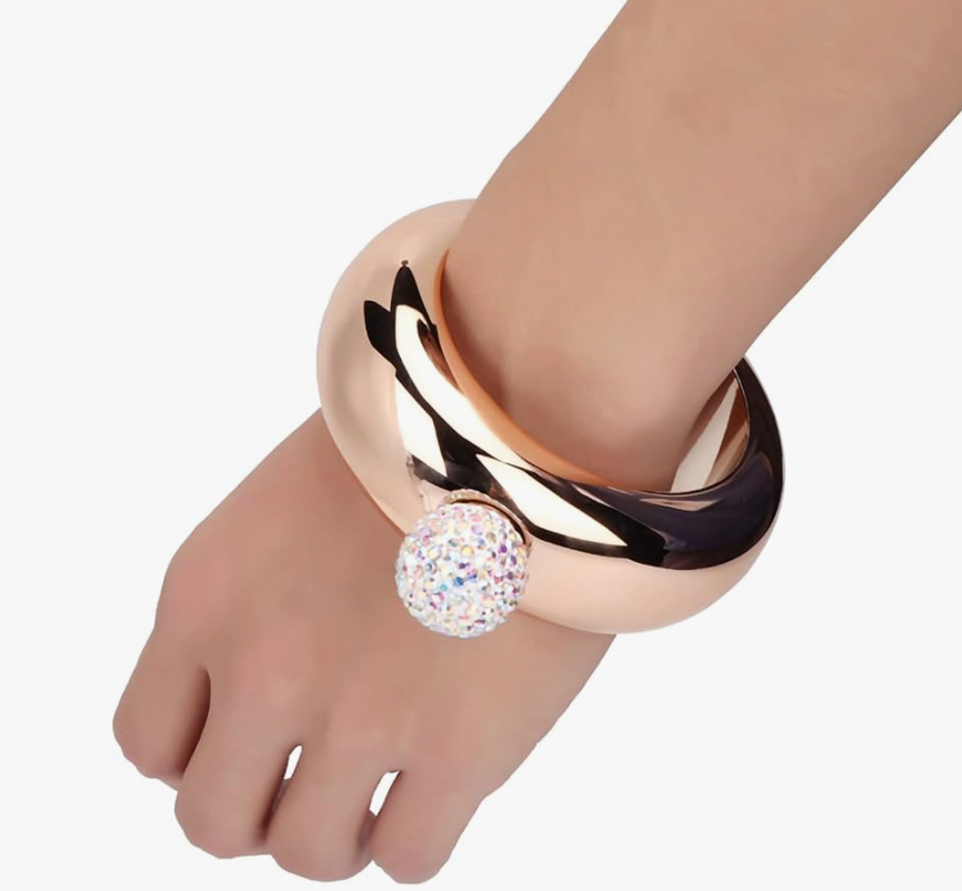 Rose Gold Bling Bracelet Drinking Flask