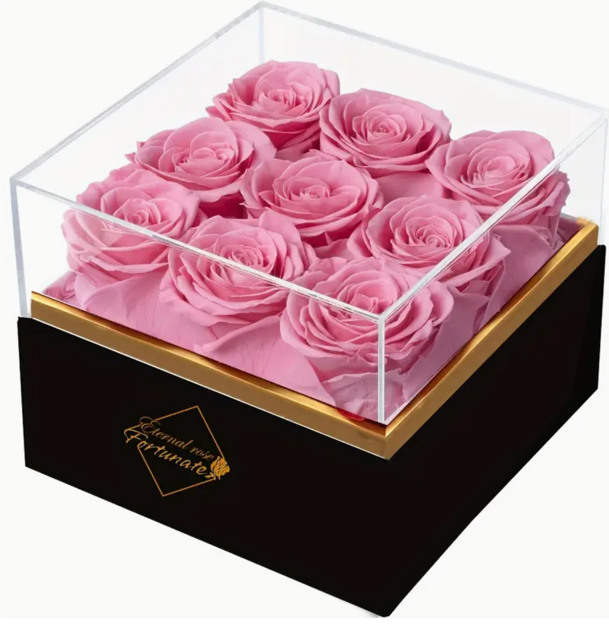 Pink Forever Roses Box