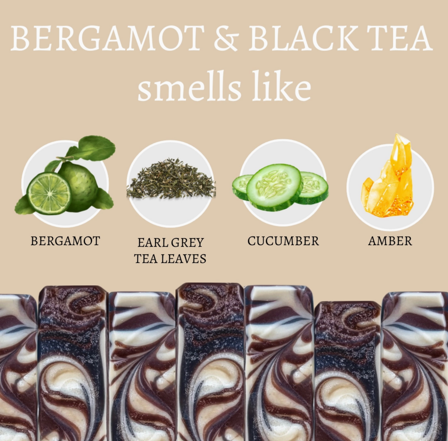 Bergamot and Black Tea Vegan Handmade Soap Bar