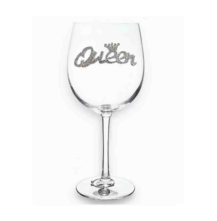 Queen Jeweled Stemmed Wine Glass