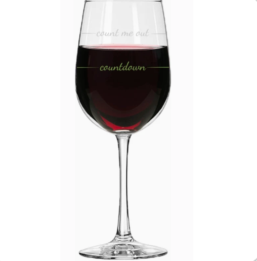 Countdown Stem Wine Glass