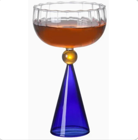 Champagne Cocktail Glass Goblet - Blue
