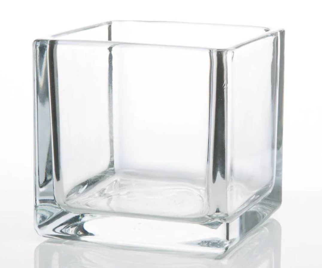 Clear Square Vase