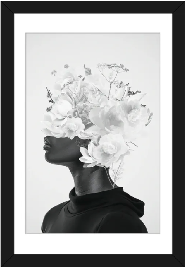 Black Blossom Framed