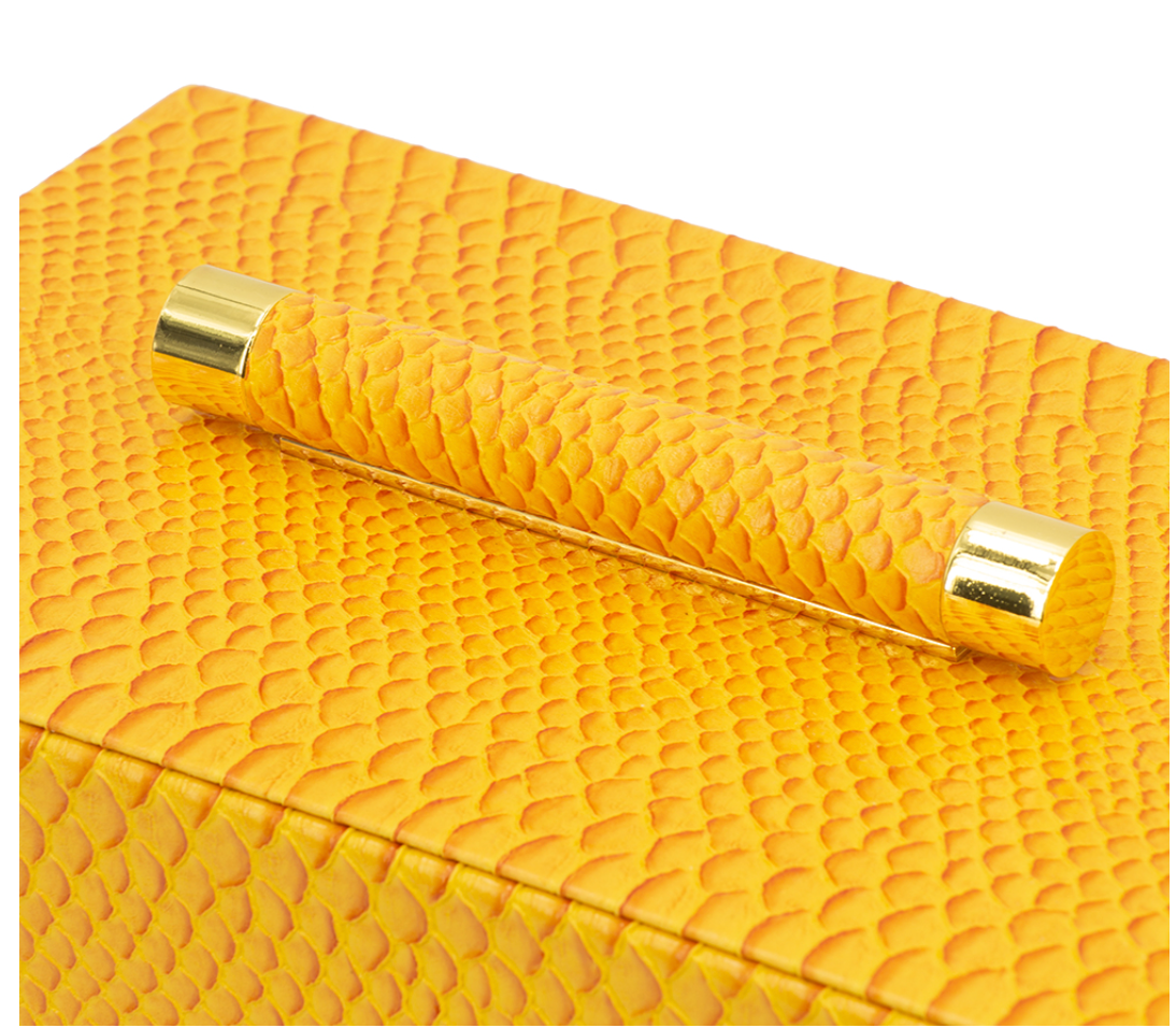 Mustard Croco Box - Large