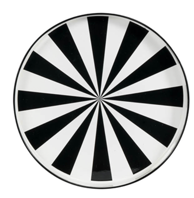 Black & White Round Tray