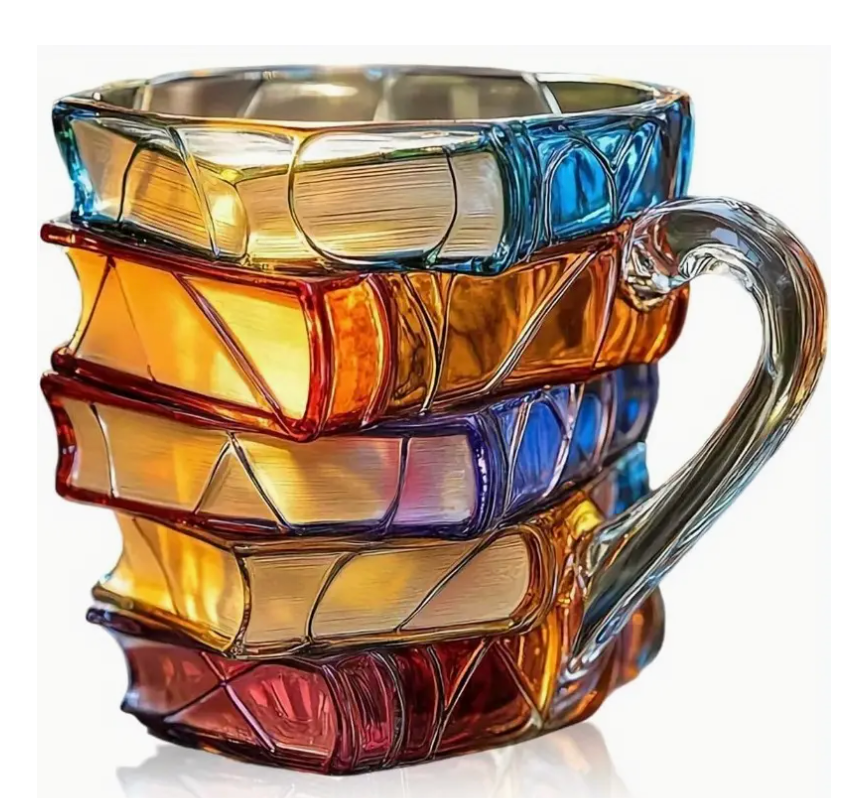 3D Stacked Books Mug