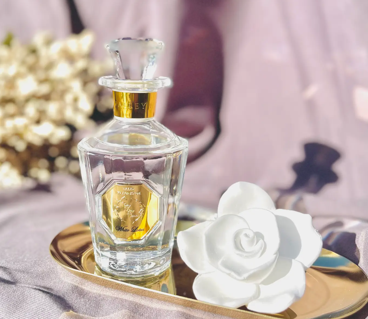 Vintage Rose Ceramic Diffuser - White Lotus