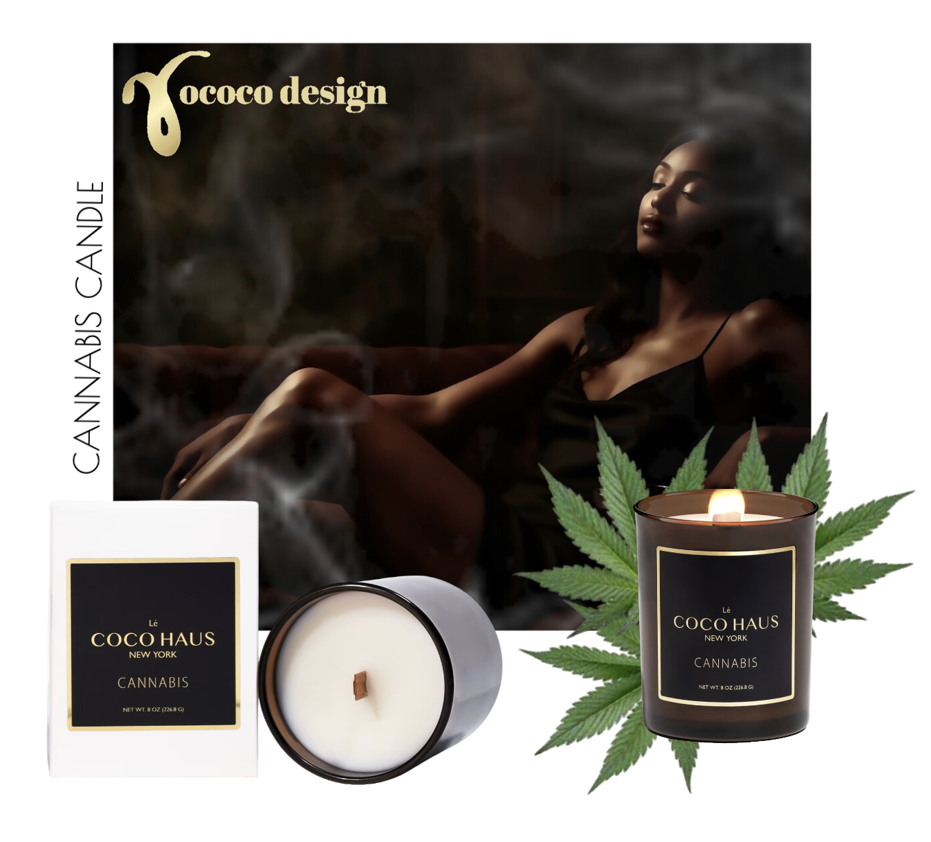Lé COCO HAUS - Cannabis Santal 100% Coconut Wax