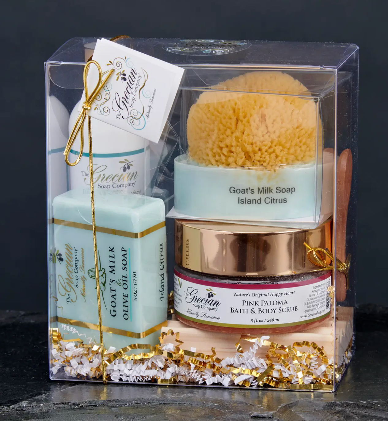 All-Natural Spa Night Goat's Milk with Sea Sponge Gift Box - Island