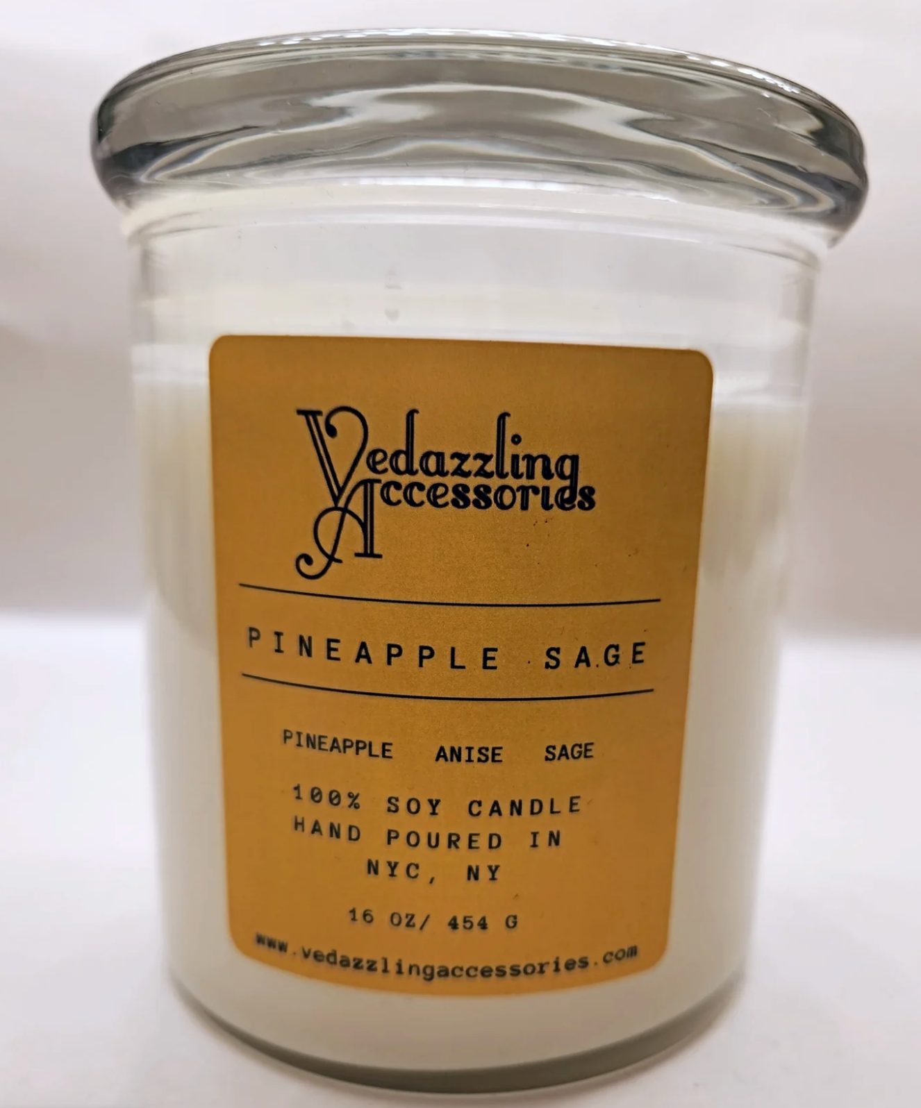 Vedazzling Accessories Pure Soy Wax 16oz Pineapple Sage