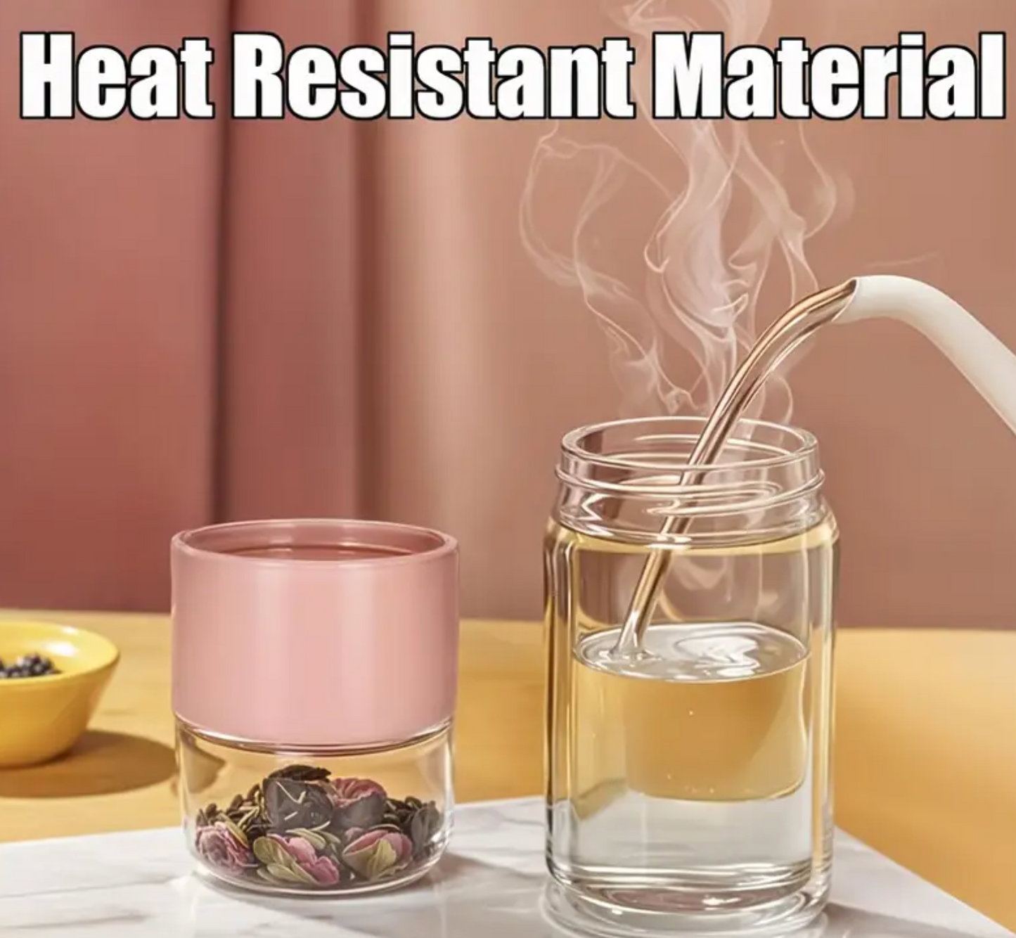 Pink Portable Tea Cup