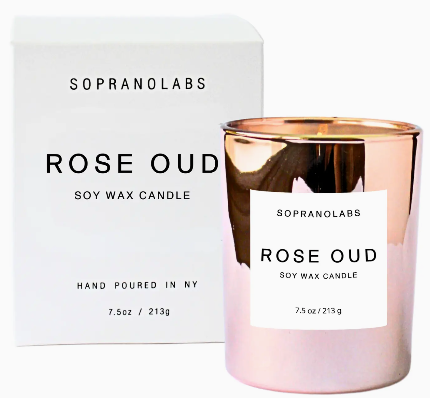 Rose Oud Soy Wax Vegan Candle