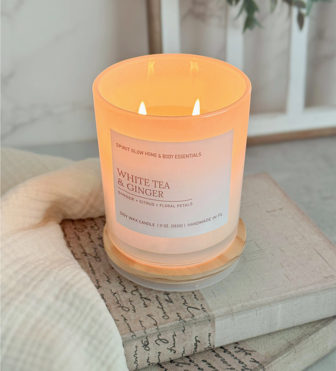 White Tea & Ginger - Soy Wax Candle