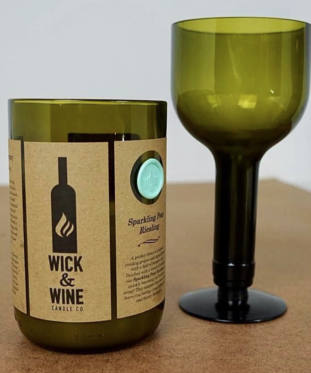 Sparkling Pear Riesling - Wine Bottle Candle