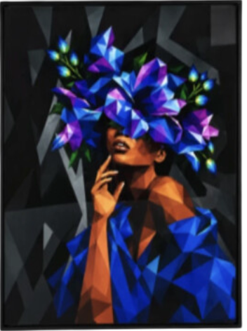 Blue Mood Framed - Carol Leslie Art