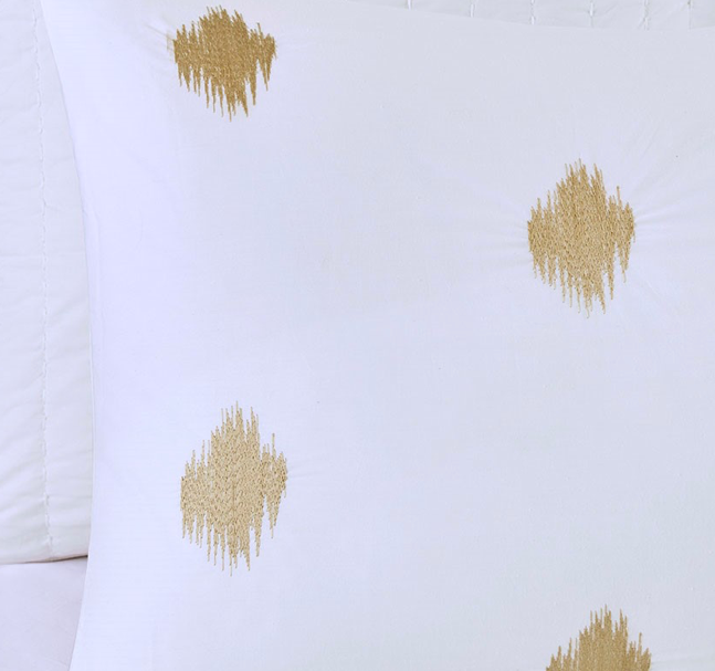 Metallic Gold Dot Duvet Set