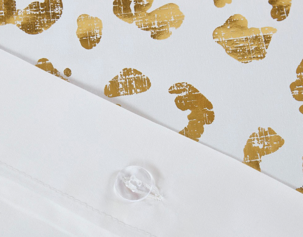 Metallic Leopard Print Duvet Set