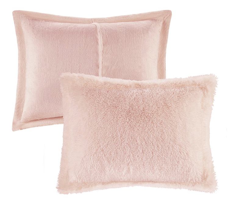 Shaggy Comforter Set Pink