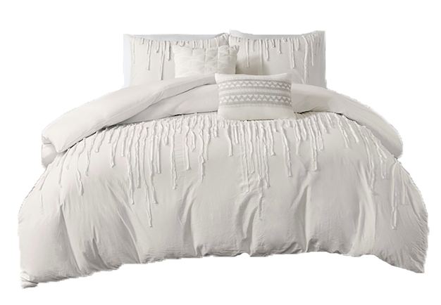 Shredded Ivory 5pc Duvet Set
