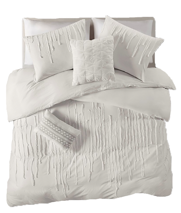 Shredded Ivory 5pc Duvet Set