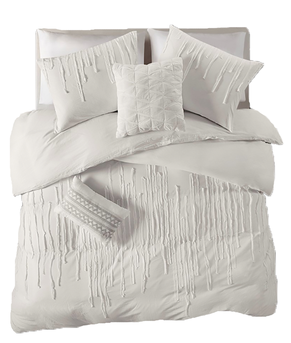 Shredded Ivory  Comforter Set