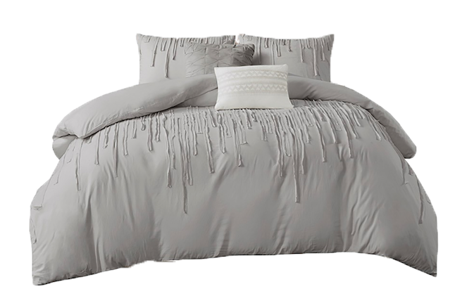Shredded Gray Duvet Set