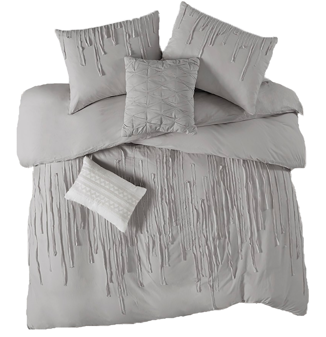 Shredded Gray Duvet Set