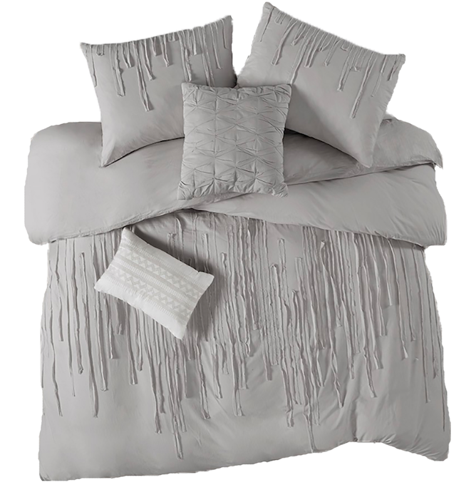 Shredded Gray Comforter Set