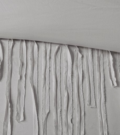Shredded Gray Duvet Set