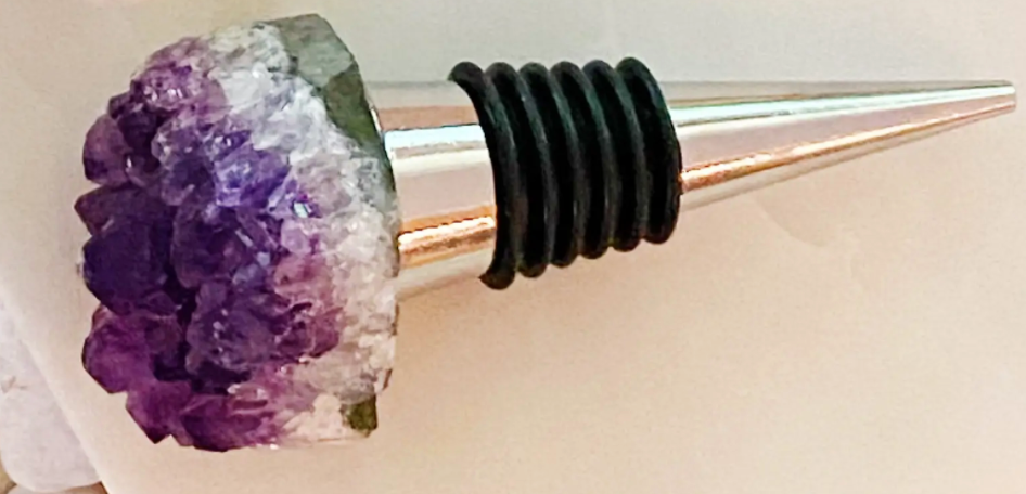 Beauty of Nature Stone Wine Stopper Amethyst