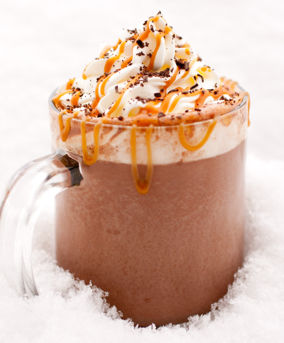 Salted Carmel Milk Hot Chocolate on a Stick