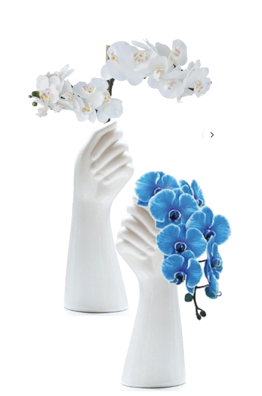 Ceramic Hand Shape Vase - White