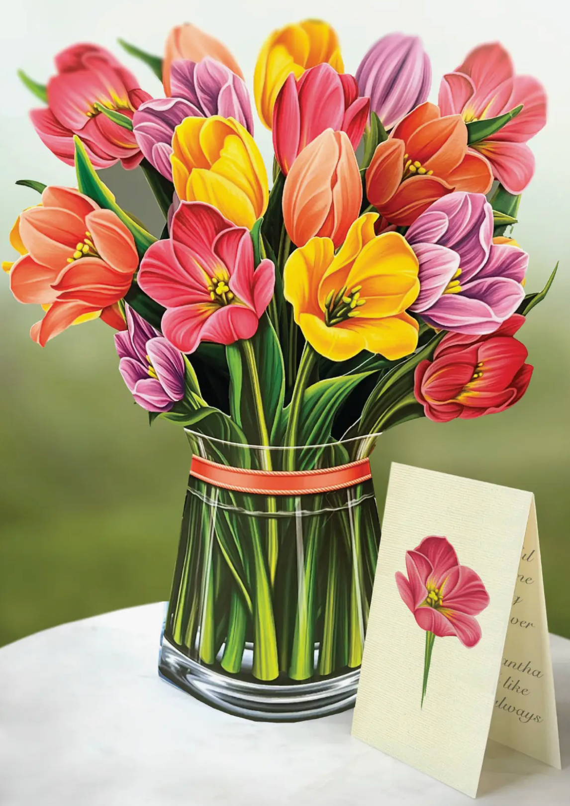 Festive Tulips Pop-up Greeting Cards