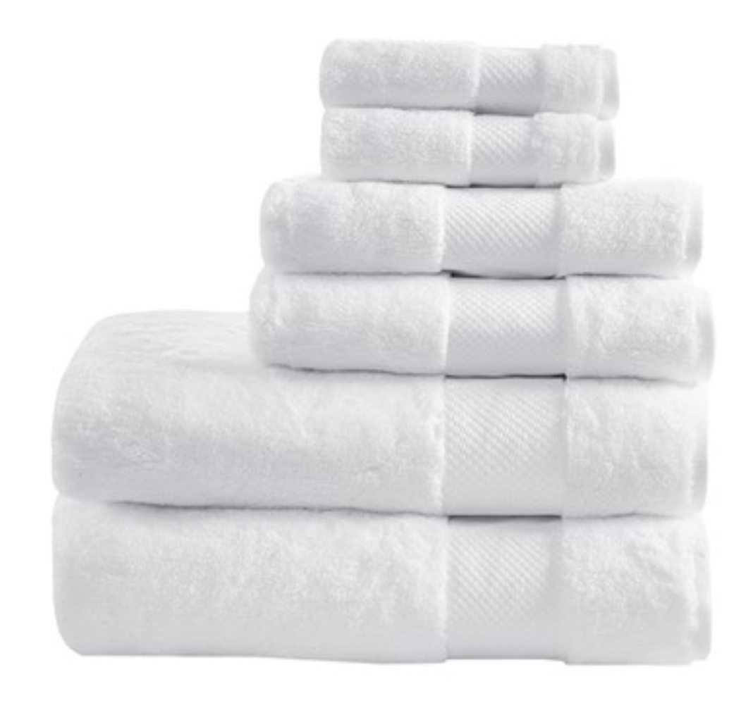 Turkish Cotton 6 Piece Bath Towel Set