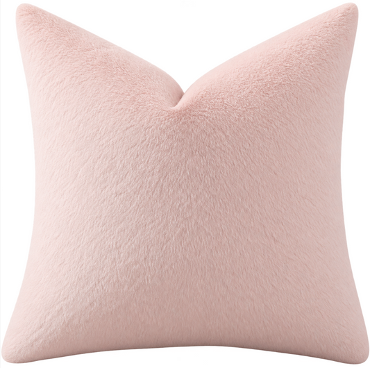 Pink Faux Fur Pillow