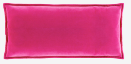 Pink Velvet Lumbar Pillow