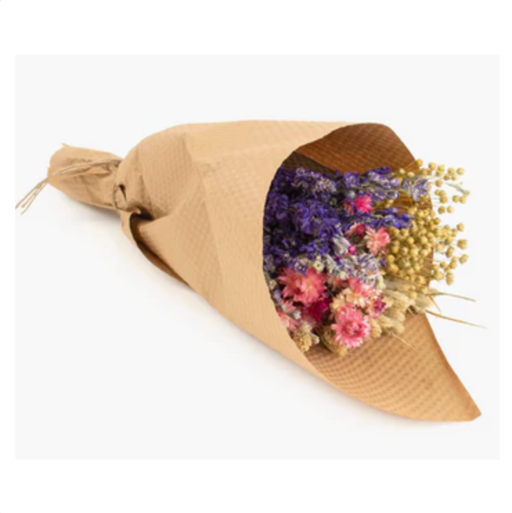 Spring Flowers & Wheat Dried Floral Bouquet [assorted]