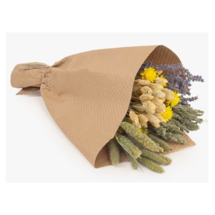 Spring Flowers & Wheat Dried Floral Bouquet [assorted]