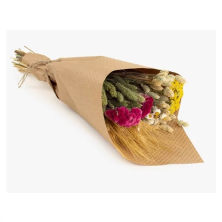 Spring Flowers & Wheat Dried Floral Bouquet [assorted]