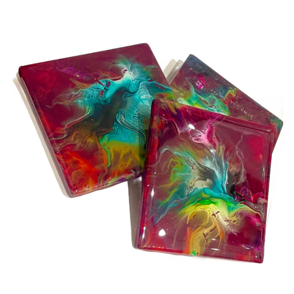 Deep & Rich Colors - Handmade Resin Coasters