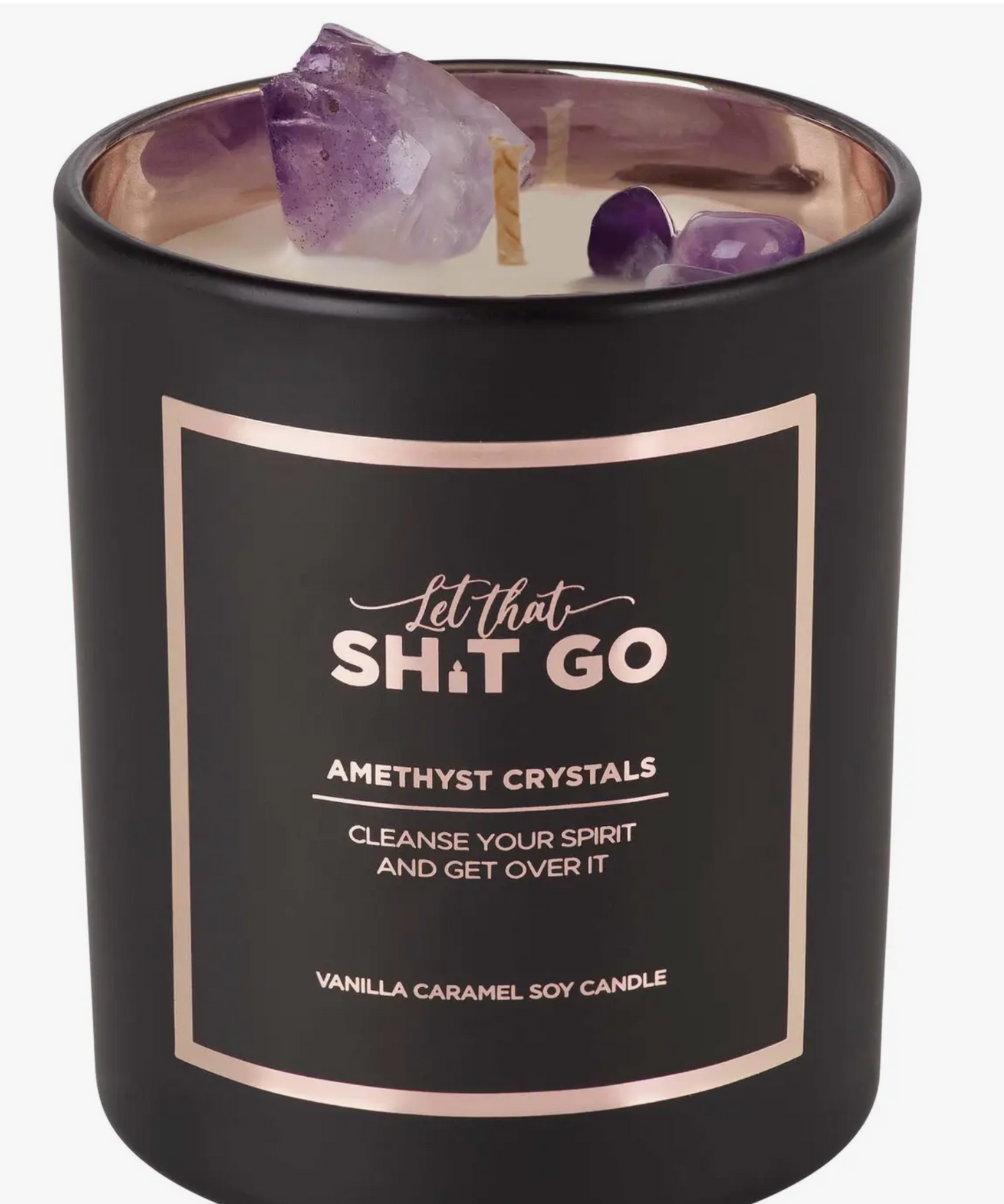 Let That Sh!t Go - Amethyst Crystal Candle